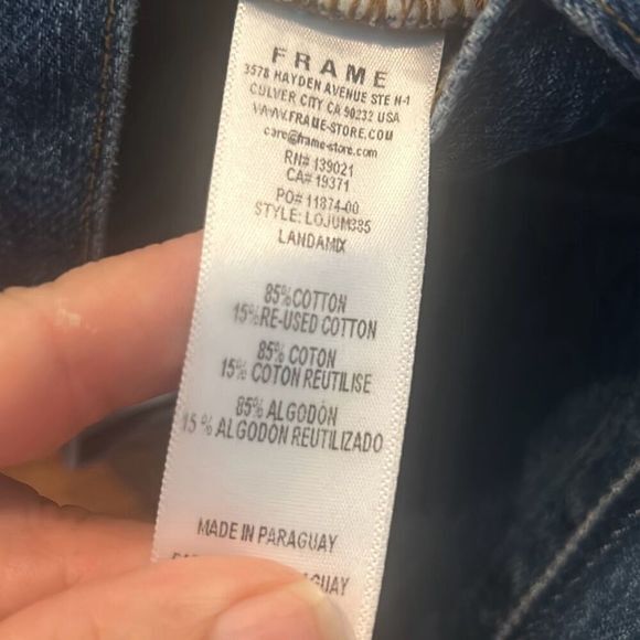 FRAME LE original patchwork denim jeans. Straight ankle length jeans - Picture 6 of 9